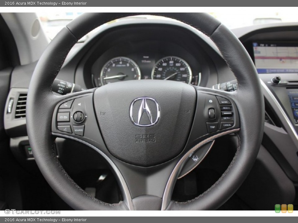 Ebony Interior Steering Wheel for the 2016 Acura MDX Technology #103809710