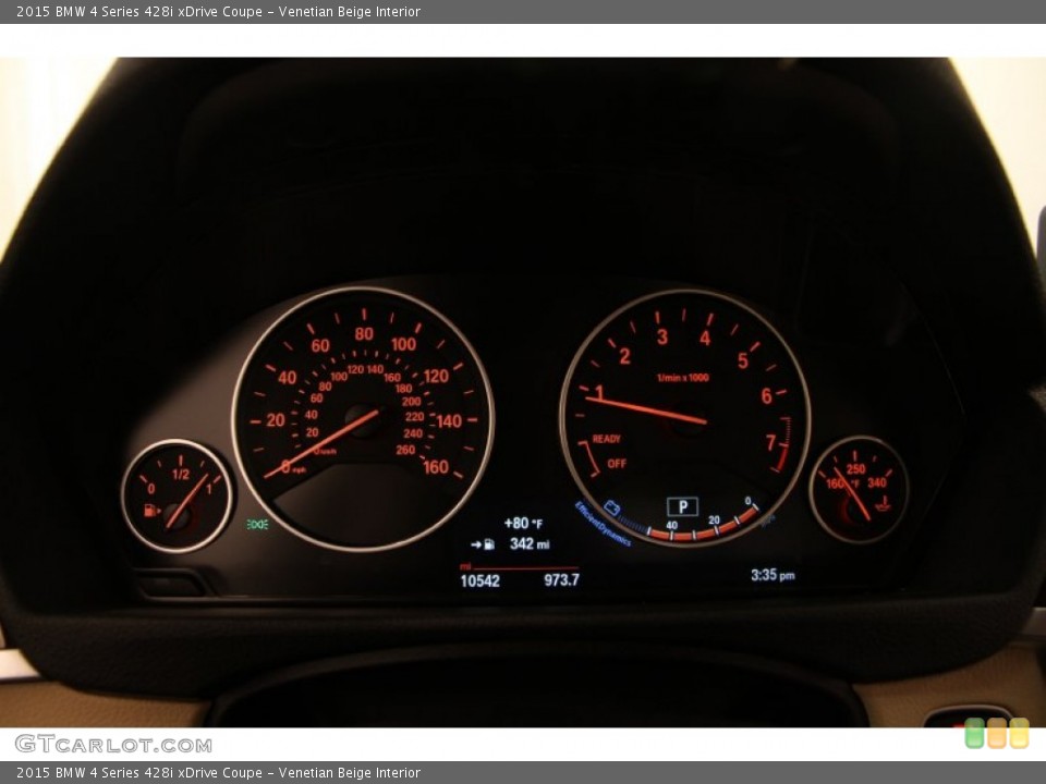Venetian Beige Interior Gauges for the 2015 BMW 4 Series 428i xDrive Coupe #103812055