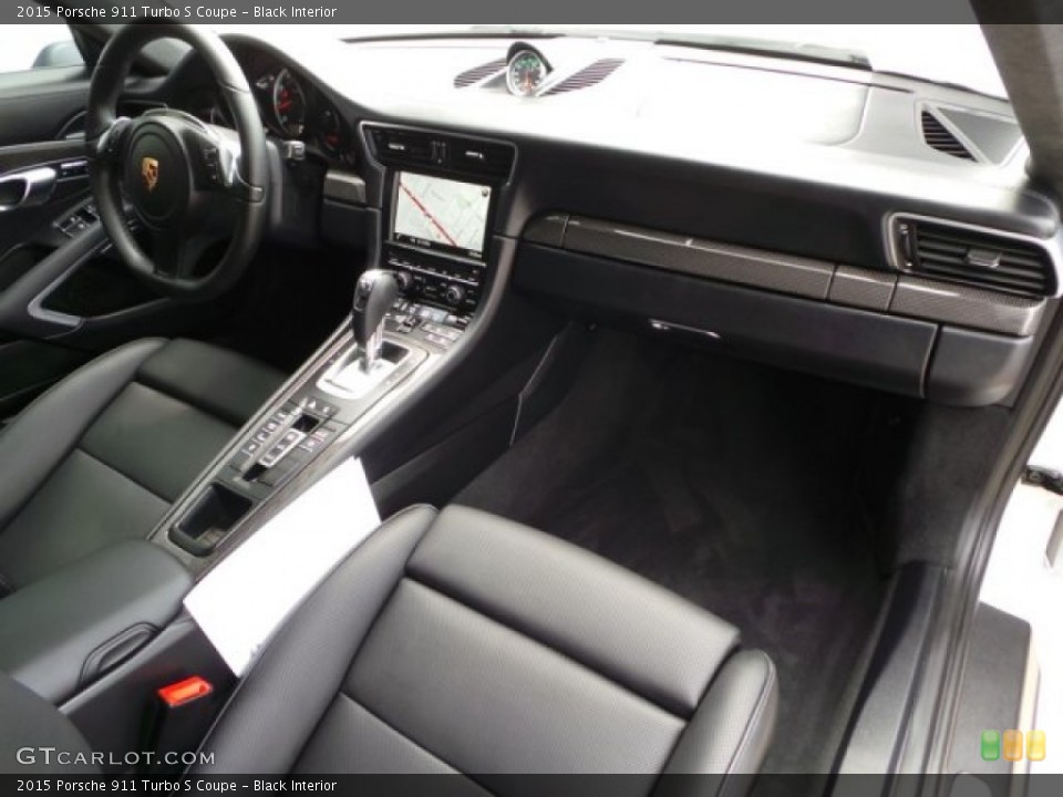 Black Interior Dashboard for the 2015 Porsche 911 Turbo S Coupe #103819228