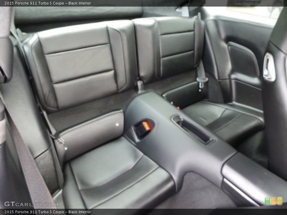 Black Interior Rear Seat for the 2015 Porsche 911 Turbo S Coupe #103819285