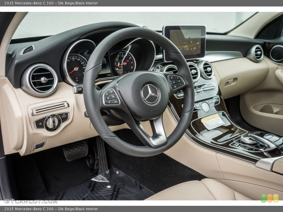 Silk Beige/Black Interior Photo for the 2015 Mercedes-Benz C 300 #103837177