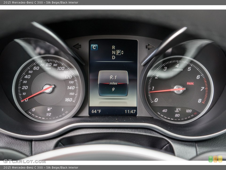 Silk Beige/Black Interior Gauges for the 2015 Mercedes-Benz C 300 #103837198