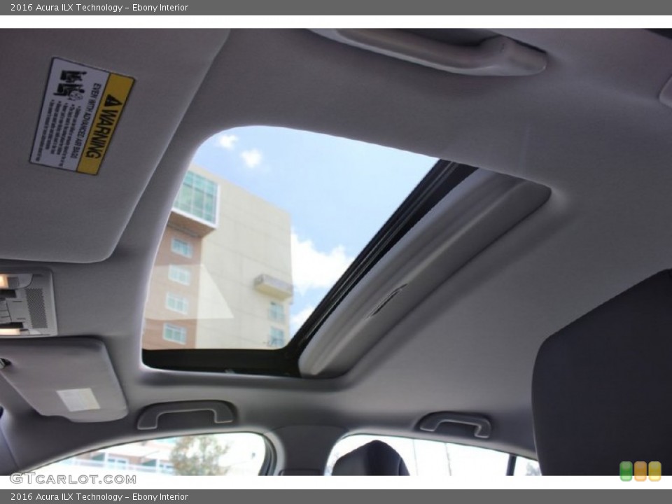 Ebony Interior Sunroof for the 2016 Acura ILX Technology #103842220