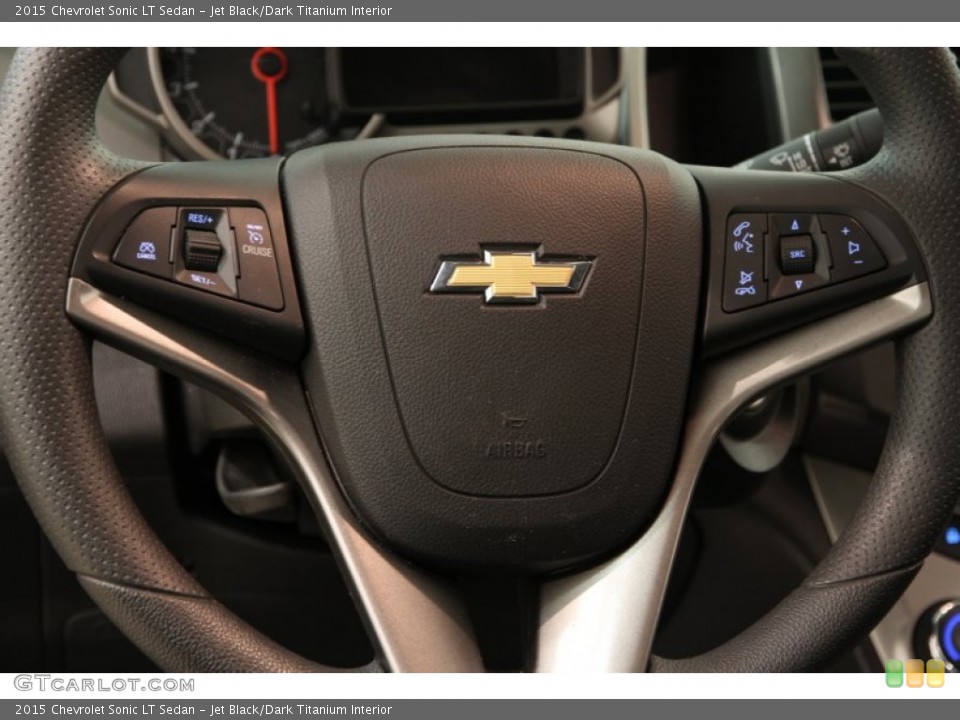 Jet Black/Dark Titanium Interior Steering Wheel for the 2015 Chevrolet Sonic LT Sedan #103847846