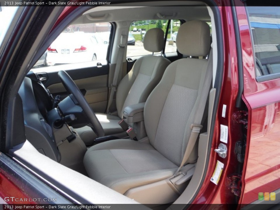Dark Slate Gray/Light Pebble Interior Front Seat for the 2013 Jeep Patriot Sport #103847867