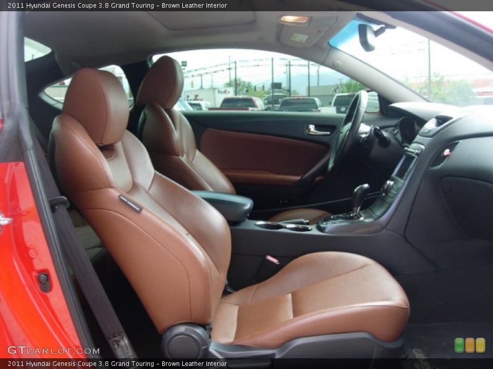 Brown Leather Interior Front Seat for the 2011 Hyundai Genesis Coupe 3.8 Grand Touring #103860572