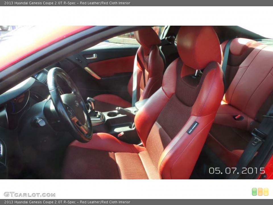 Red Leather/Red Cloth Interior Photo for the 2013 Hyundai Genesis Coupe 2.0T R-Spec #103864265