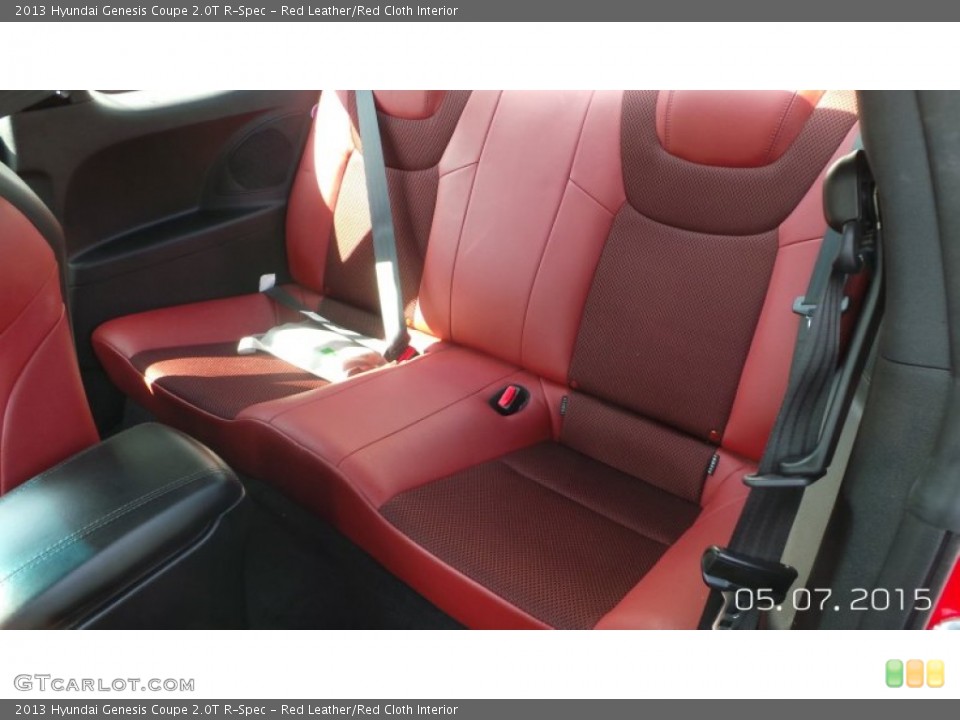 Red Leather/Red Cloth Interior Rear Seat for the 2013 Hyundai Genesis Coupe 2.0T R-Spec #103864280