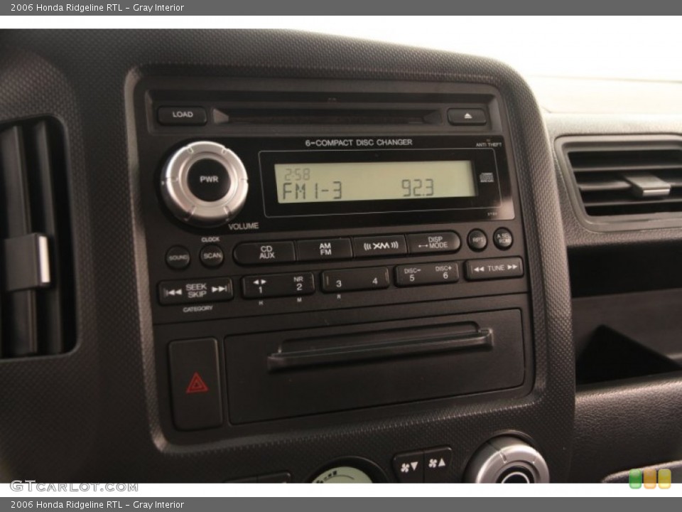 Gray Interior Controls for the 2006 Honda Ridgeline RTL #103866883