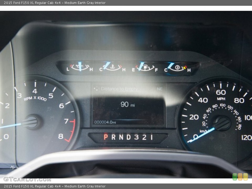 Medium Earth Gray Interior Gauges for the 2015 Ford F150 XL Regular Cab 4x4 #103870344