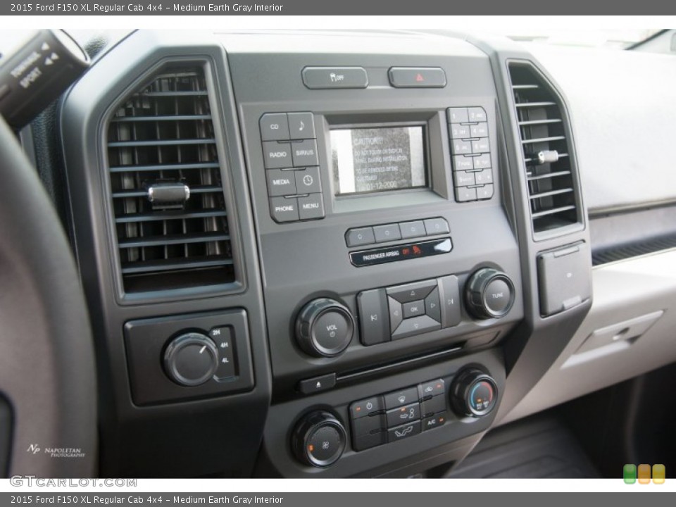 Medium Earth Gray Interior Controls for the 2015 Ford F150 XL Regular Cab 4x4 #103870368