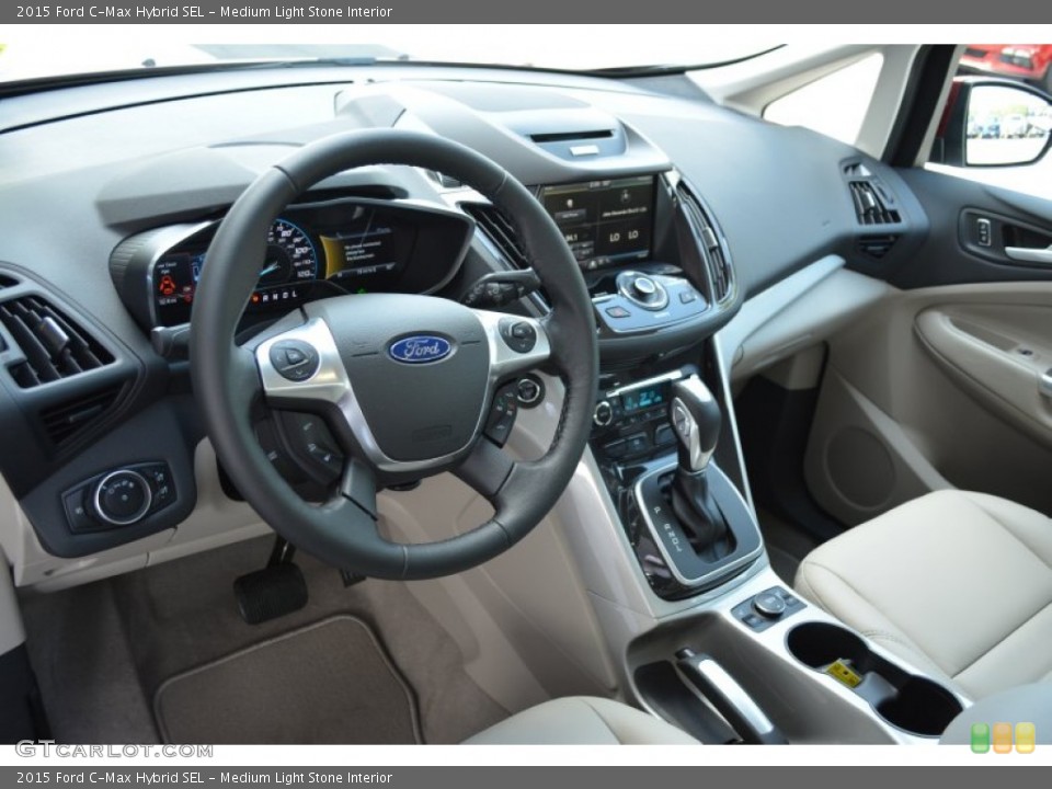Medium Light Stone Interior Photo for the 2015 Ford C-Max Hybrid SEL #103874304