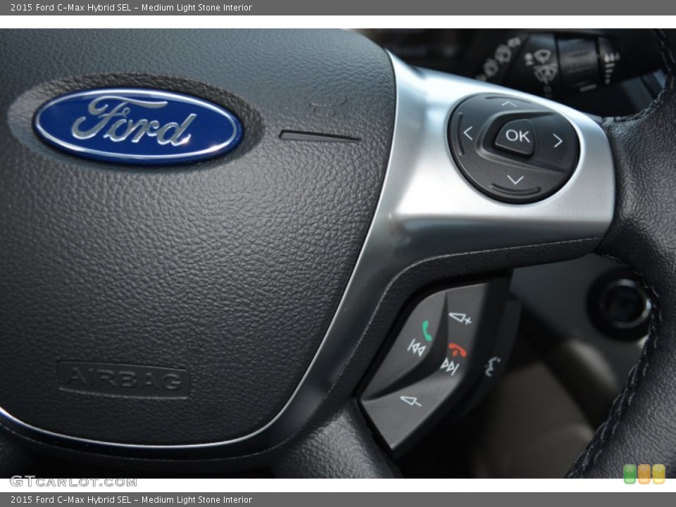 Medium Light Stone Interior Controls for the 2015 Ford C-Max Hybrid SEL #103874634