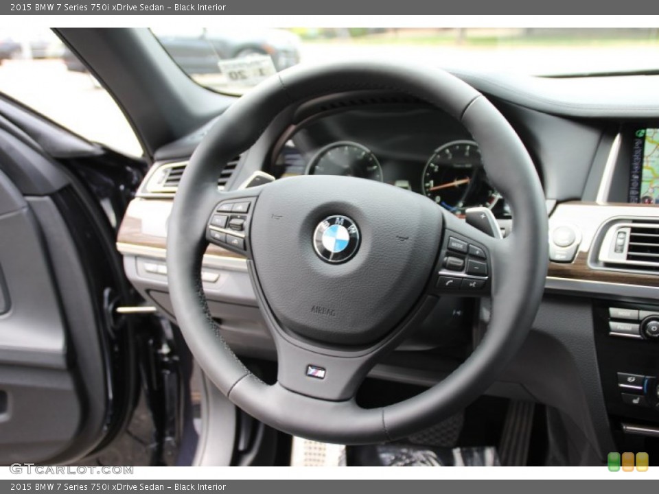 Black Interior Steering Wheel for the 2015 BMW 7 Series 750i xDrive Sedan #103877514