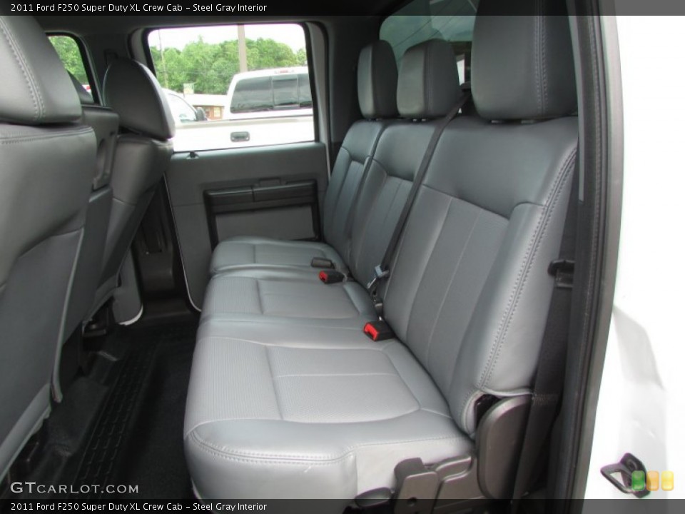 Steel Gray Interior Rear Seat for the 2011 Ford F250 Super Duty XL Crew Cab #103883559