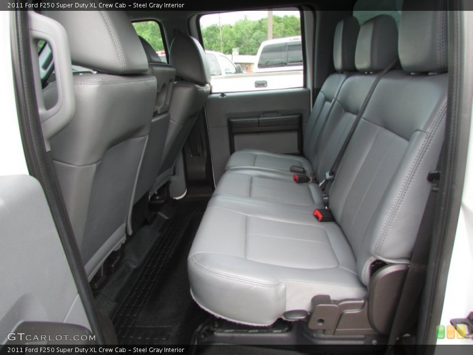 Steel Gray Interior Rear Seat for the 2011 Ford F250 Super Duty XL Crew Cab #103883577