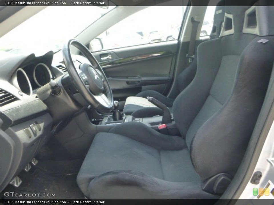 Black Recaro Interior Photo for the 2012 Mitsubishi Lancer Evolution GSR #103929284