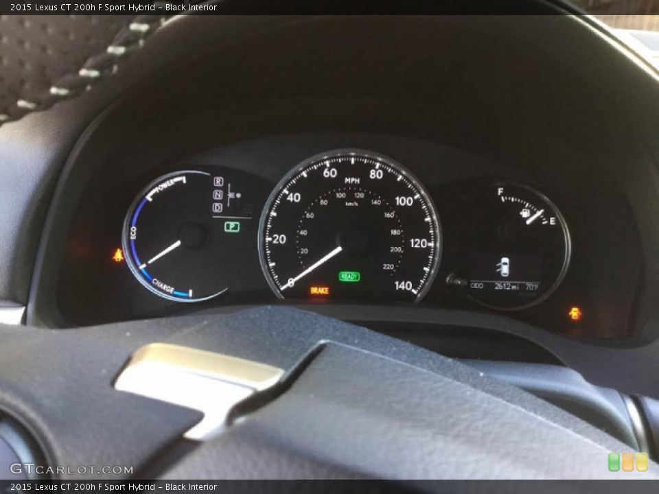 Black Interior Gauges for the 2015 Lexus CT 200h F Sport Hybrid #103938171
