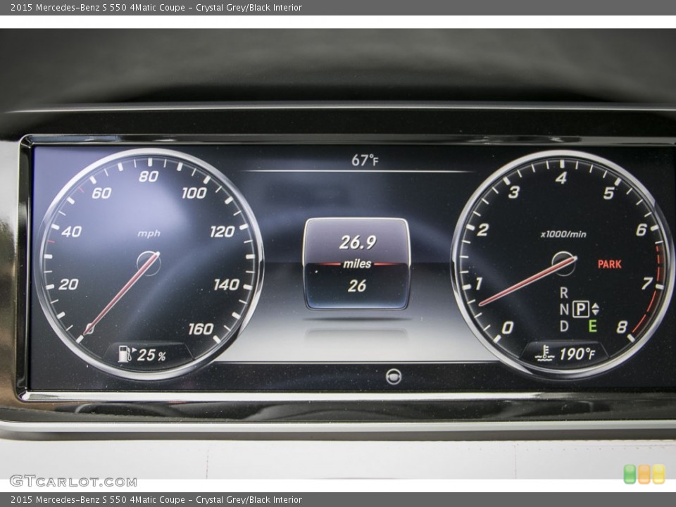 Crystal Grey/Black Interior Gauges for the 2015 Mercedes-Benz S 550 4Matic Coupe #103940790