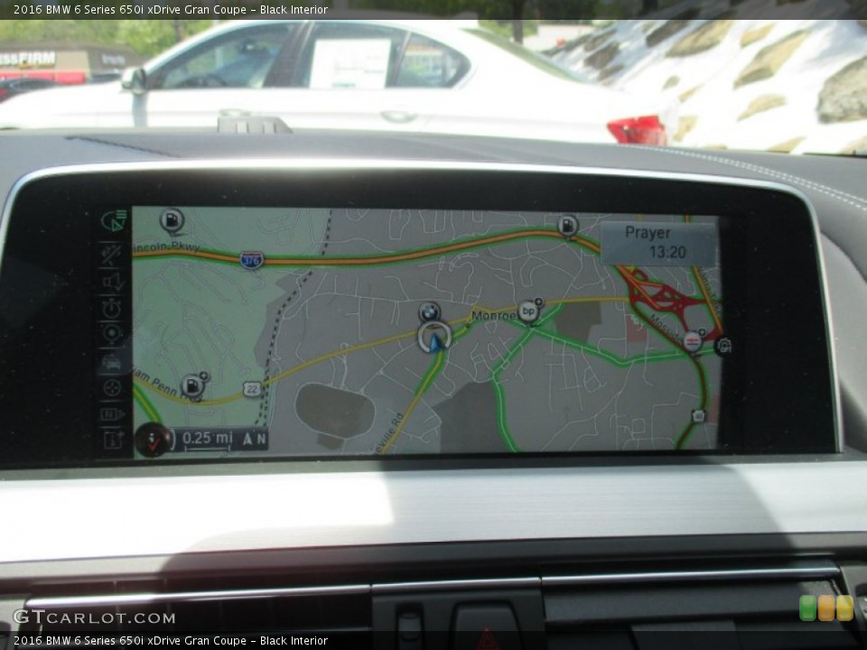 Black Interior Navigation for the 2016 BMW 6 Series 650i xDrive Gran Coupe #103941768