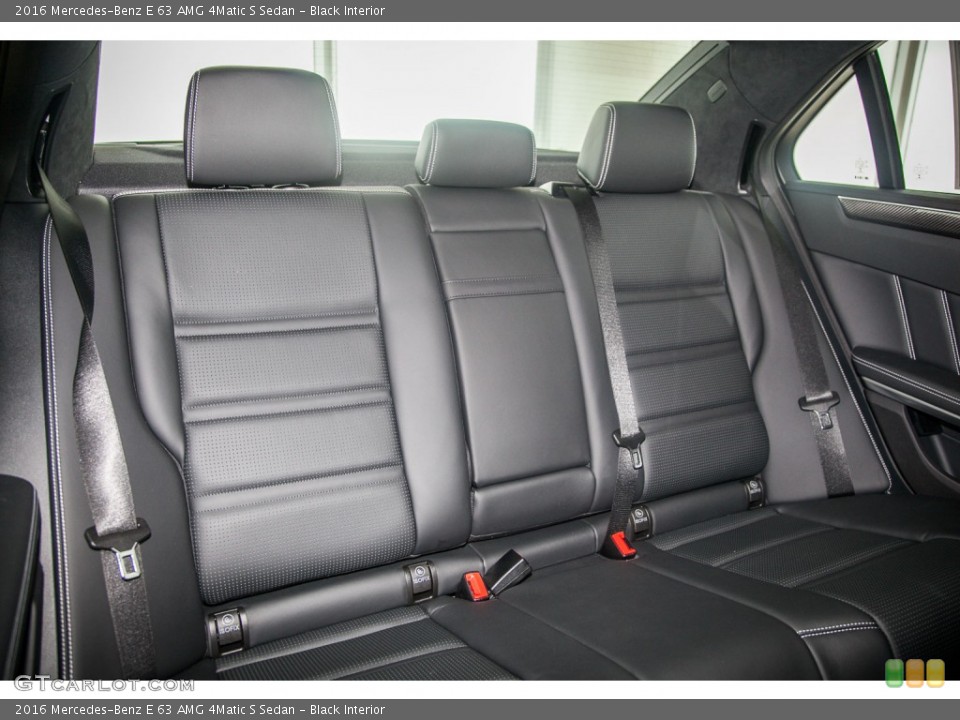Black Interior Rear Seat for the 2016 Mercedes-Benz E 63 AMG 4Matic S Sedan #103944864