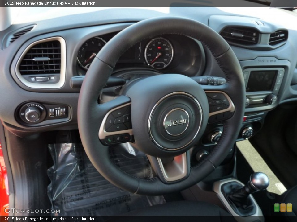 Black Interior Steering Wheel for the 2015 Jeep Renegade Latitude 4x4 #103951986
