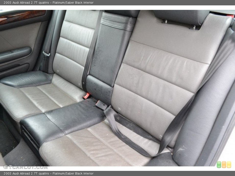 Platinum/Saber Black Interior Rear Seat for the 2003 Audi Allroad 2.7T quattro #103971138