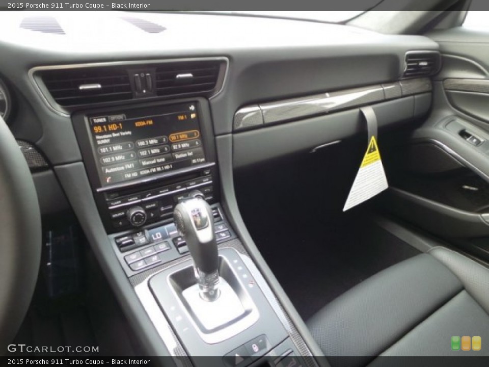 Black Interior Controls for the 2015 Porsche 911 Turbo Coupe #103986080
