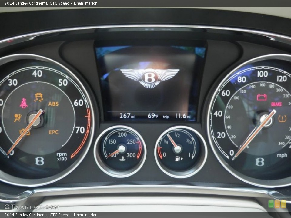 Linen Interior Gauges for the 2014 Bentley Continental GTC Speed #104008963