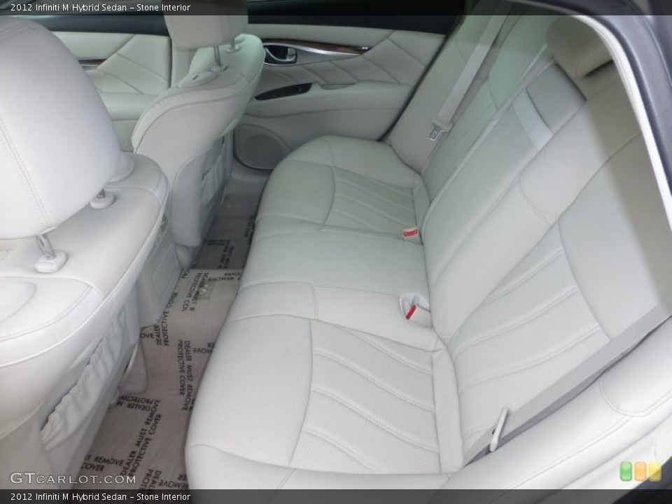 Stone Interior Rear Seat for the 2012 Infiniti M Hybrid Sedan #104049276