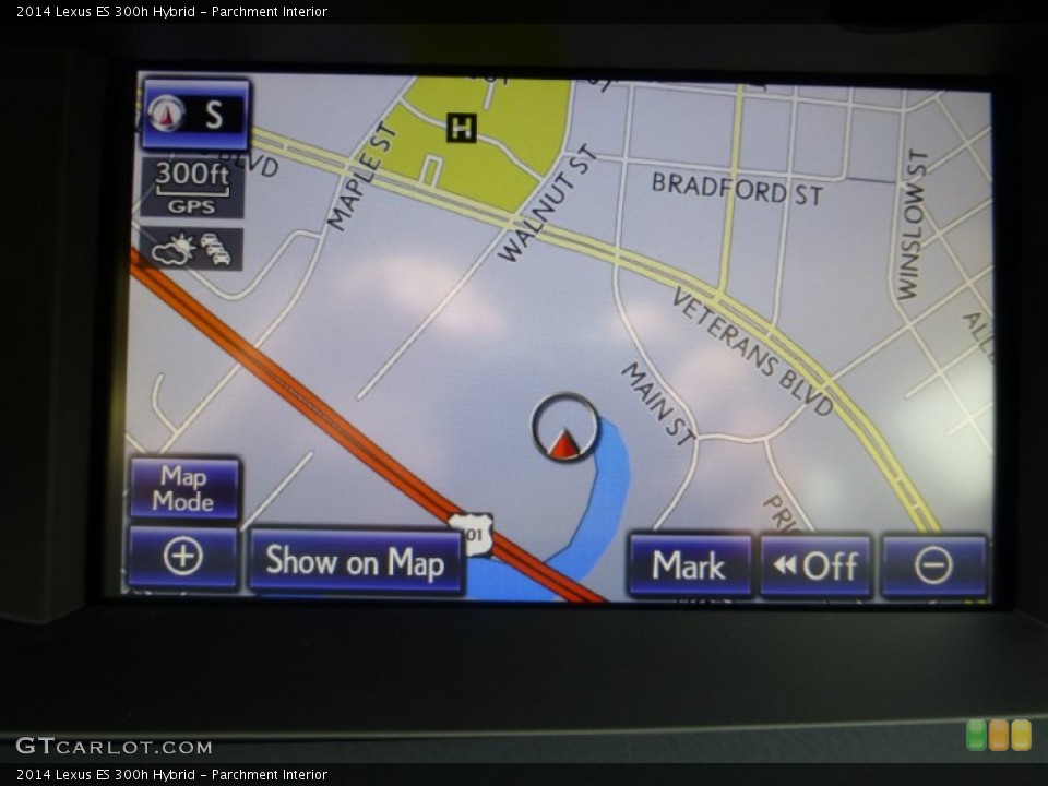 Parchment Interior Navigation for the 2014 Lexus ES 300h Hybrid #104049996