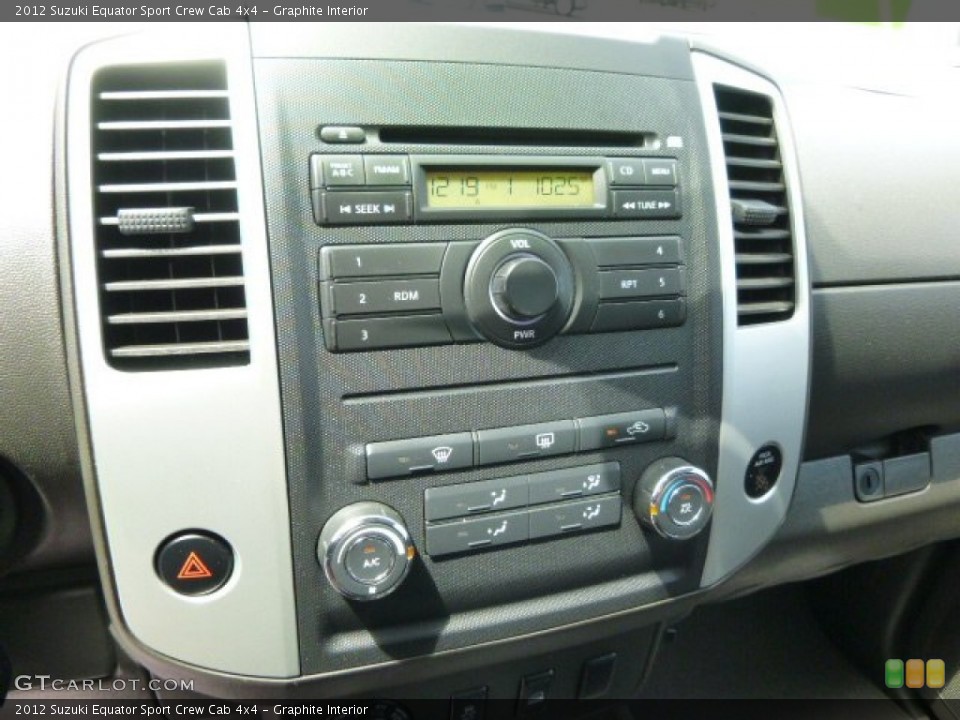 Graphite Interior Controls for the 2012 Suzuki Equator Sport Crew Cab 4x4 #104050182