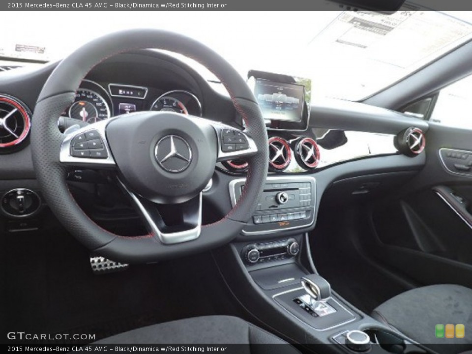 Black/Dinamica w/Red Stitching Interior Dashboard for the 2015 Mercedes-Benz CLA 45 AMG #104052606