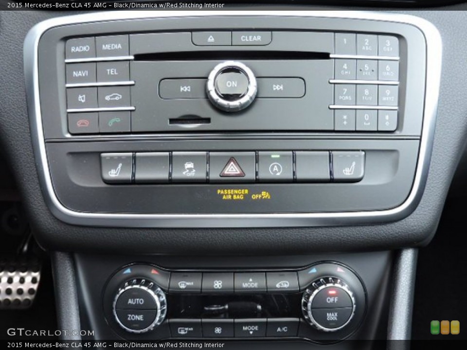 Black/Dinamica w/Red Stitching Interior Controls for the 2015 Mercedes-Benz CLA 45 AMG #104052647