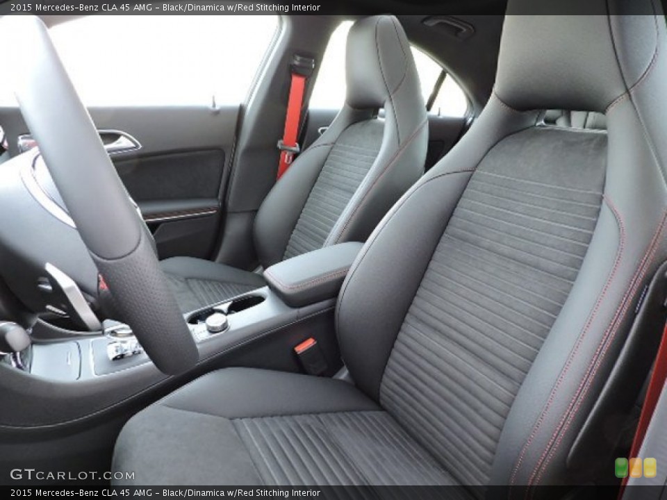 Black/Dinamica w/Red Stitching 2015 Mercedes-Benz CLA Interiors