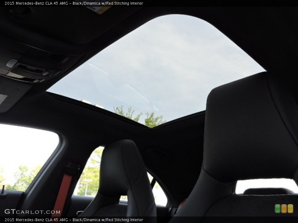 Black/Dinamica w/Red Stitching Interior Sunroof for the 2015 Mercedes-Benz CLA 45 AMG #104052741