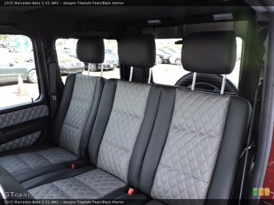 designo Titanium Pearl/Black Interior Rear Seat for the 2015 Mercedes-Benz G 63 AMG #104052900
