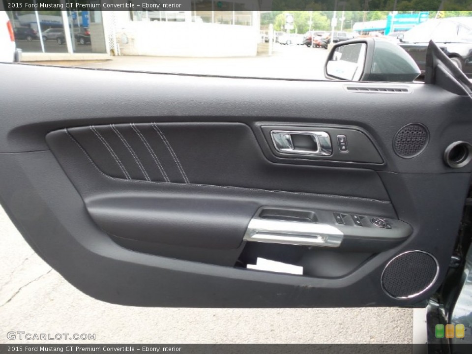 Ebony Interior Door Panel for the 2015 Ford Mustang GT Premium Convertible #104082289