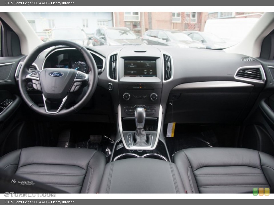 Ebony Interior Dashboard for the 2015 Ford Edge SEL AWD #104098012
