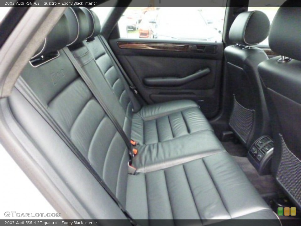 Ebony Black Interior Rear Seat for the 2003 Audi RS6 4.2T quattro #104098345
