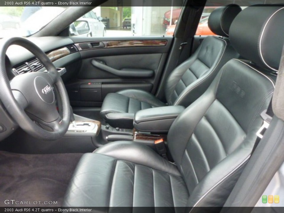 Ebony Black Interior Front Seat for the 2003 Audi RS6 4.2T quattro #104098561