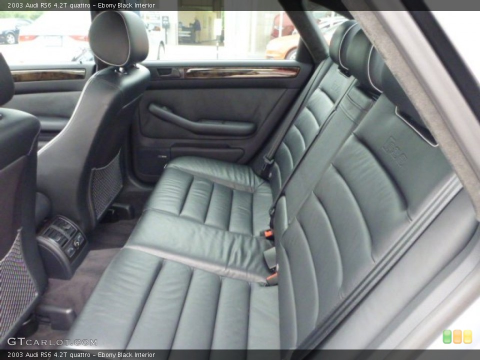 Ebony Black Interior Rear Seat for the 2003 Audi RS6 4.2T quattro #104098585