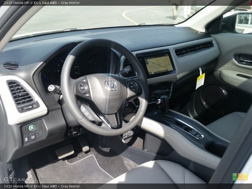 Gray Interior Prime Interior for the 2016 Honda HR-V EX-L Navi AWD #104100538
