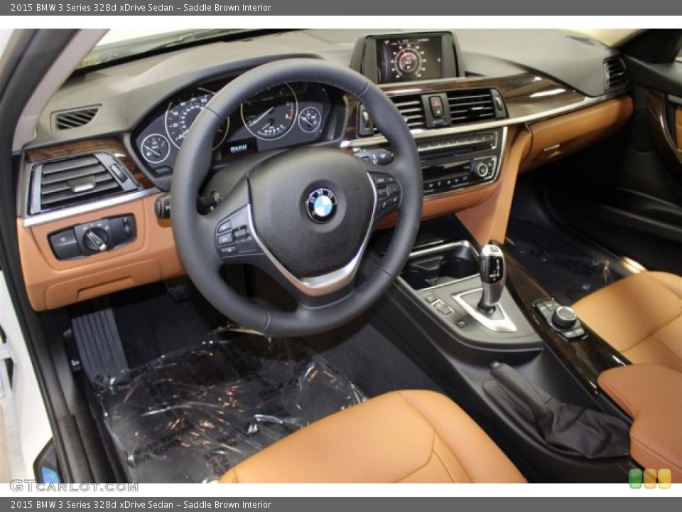 Saddle Brown Interior Prime Interior for the 2015 BMW 3 Series 328d xDrive Sedan #104132935