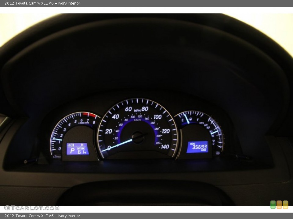 Ivory Interior Gauges for the 2012 Toyota Camry XLE V6 #104135392