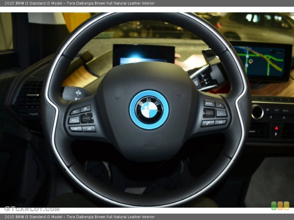 Tera Dalbergia Brown Full Natural Leather Interior Steering Wheel for the 2015 BMW i3  #104160925