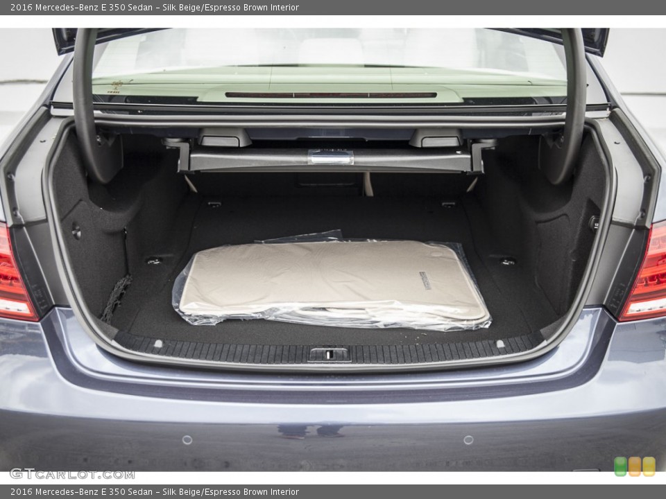 Silk Beige/Espresso Brown Interior Trunk for the 2016 Mercedes-Benz E 350 Sedan #104161721