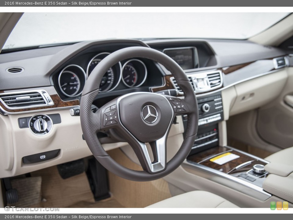 Silk Beige/Espresso Brown Interior Dashboard for the 2016 Mercedes-Benz E 350 Sedan #104161736