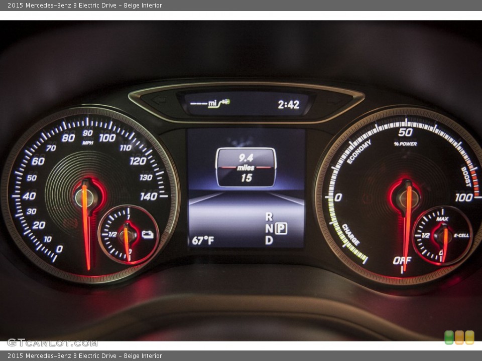 Beige Interior Gauges for the 2015 Mercedes-Benz B Electric Drive #104164805
