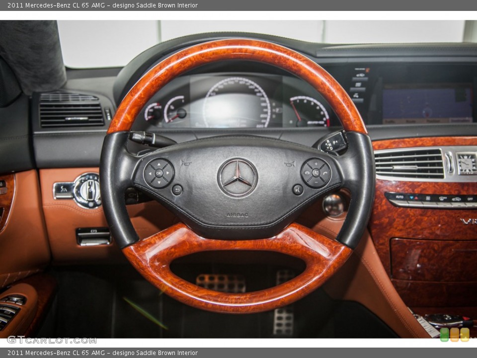 designo Saddle Brown Interior Steering Wheel for the 2011 Mercedes-Benz CL 65 AMG #104209083